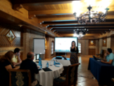 Romina Muka is presenting the IT governance framework for UT